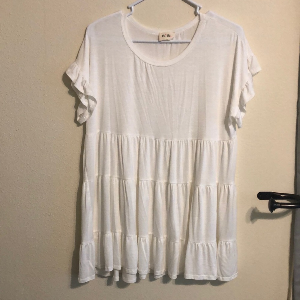 White Ruffled Tunic